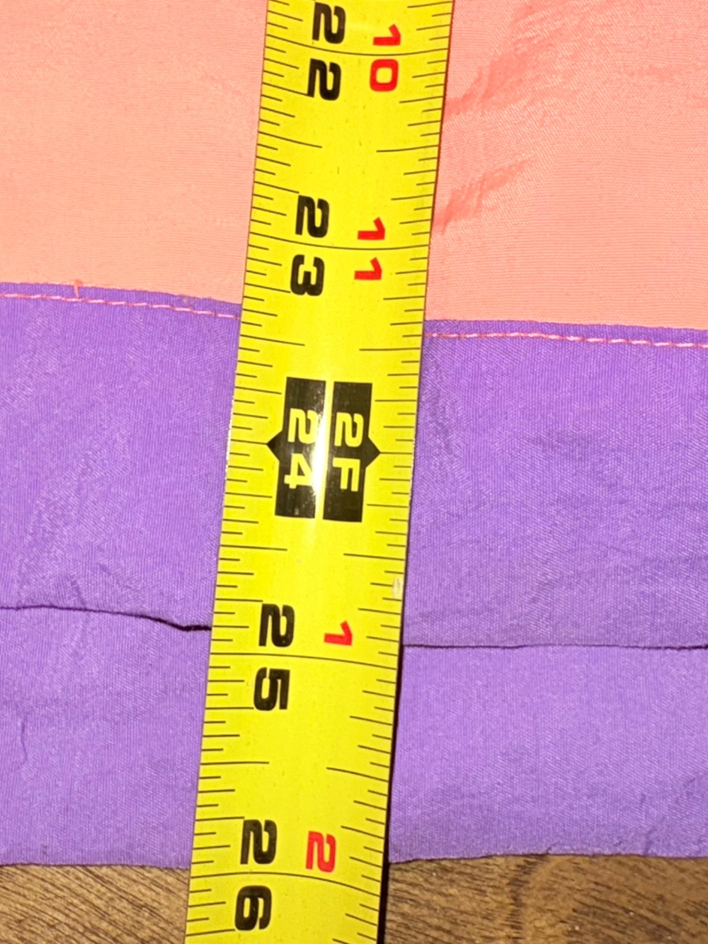 Vintage 80s / 90s Flashlights Neon Peach & Purple Half-Zip Windbreaker - Picture 4 of 6